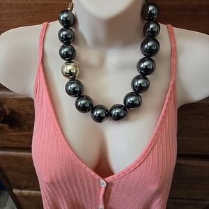 # 16  Chunky Retro beaded necklace 16 inch necklace